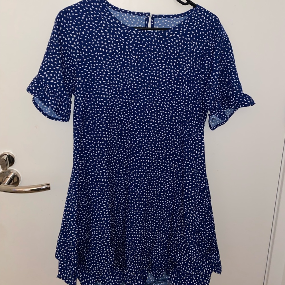 Small blue dotted dress from Amazon